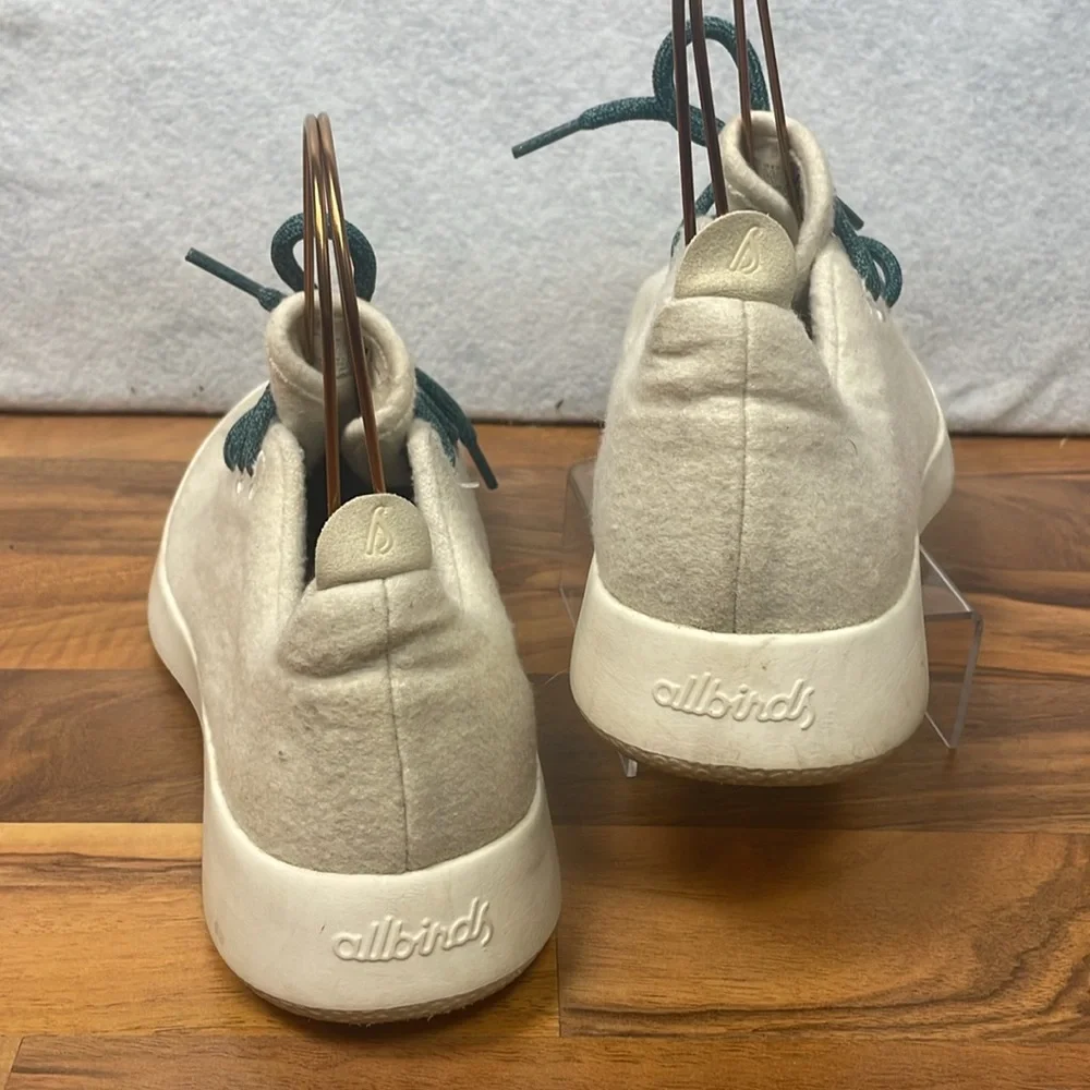 allbirdsThe Wool runners tennis shoes sneakers teal laces M9 EU 41-42 natural
